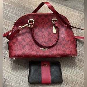 Red coach purse